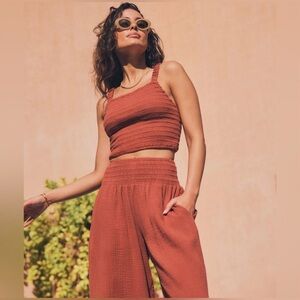 Marine Layer Lila Double Cloth Tank Rust